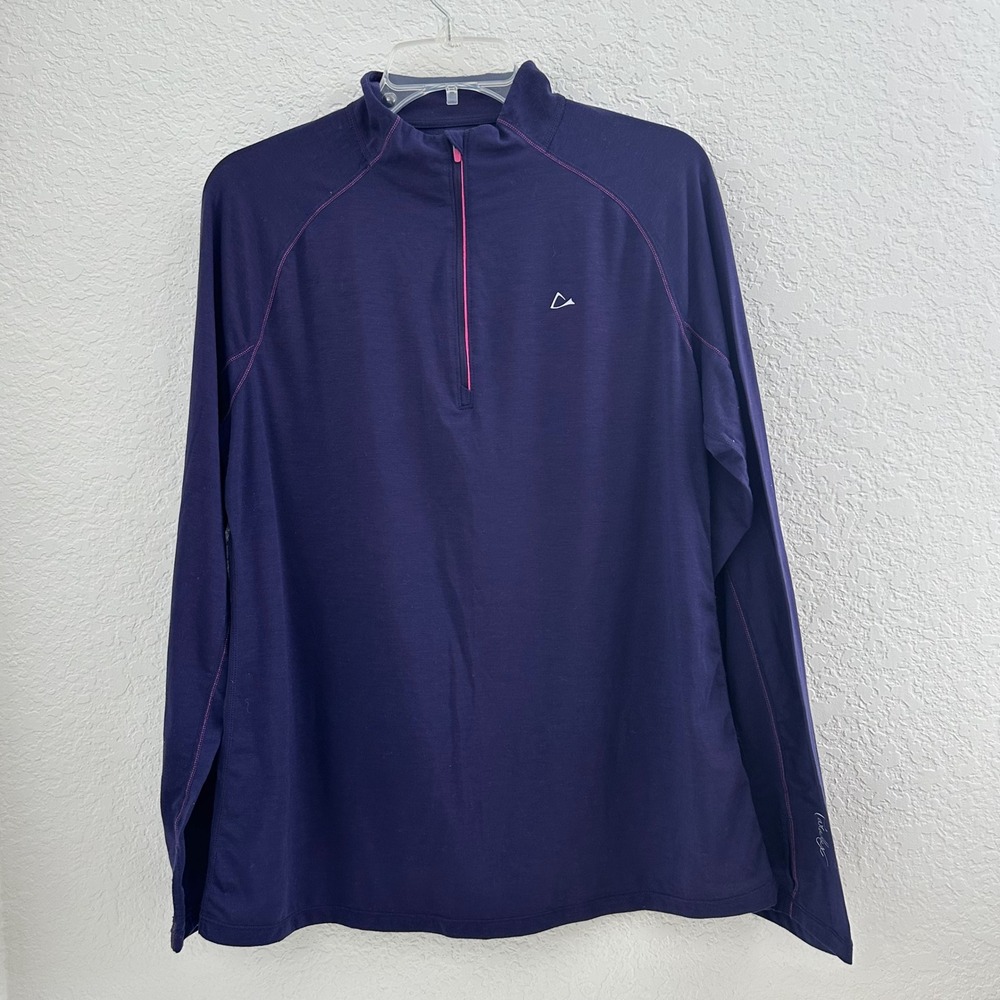 Paradox Women's Merino Blend Purple‎ DriRelease 1/4 Zip Top XL L/S Base Layer